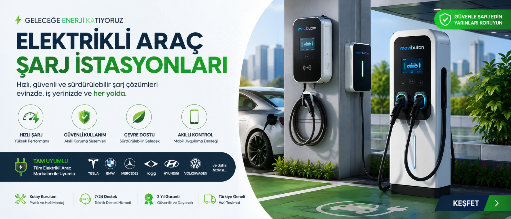 Elektrikli Araç Şarj İstasyonları