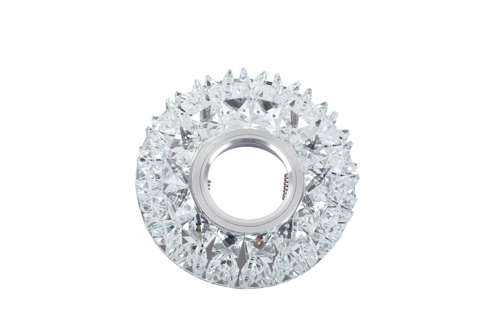 Akçay Kraliçe-II Model Kristal Cam Spot-Led Sarı Işık Çerçeveli + Ampul (Günışığı)