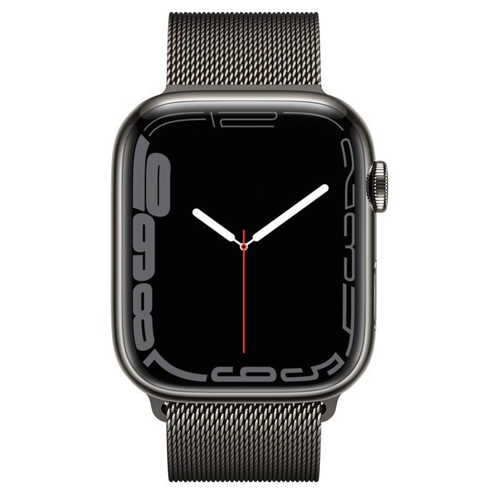 Apple Watch Series 7 Grafit Paslanmaz Çelik Kasa ve Milano Loop