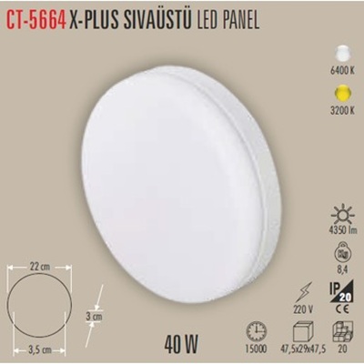CATA CT-5664 40W X-Plus Sıvaüstü LED Panel