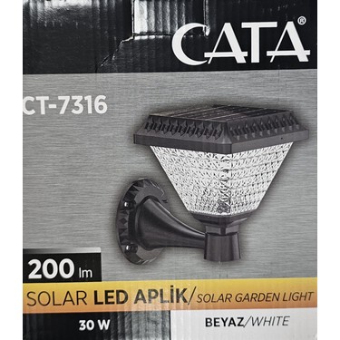 CATA CT-7316 Beyaz 30W Solar Led Aplik