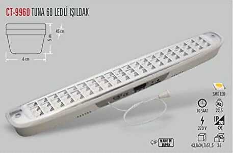 CATA CT-9960 Tuna 60 Ledli Işıldak
