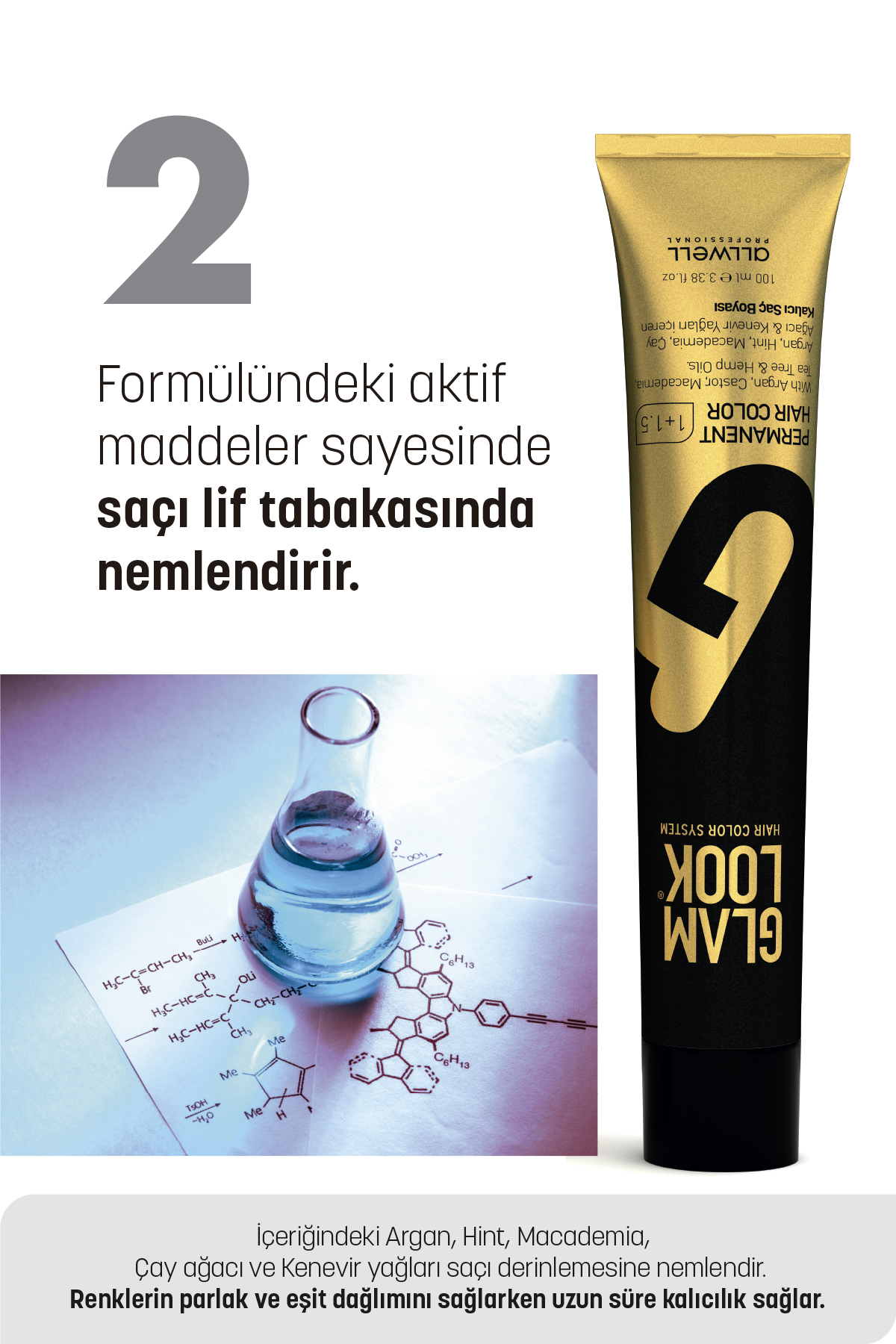 Glamlook Kalıcı Saç Boyası 100 ml Koyu Kumral Yoğun Bakır 6.44