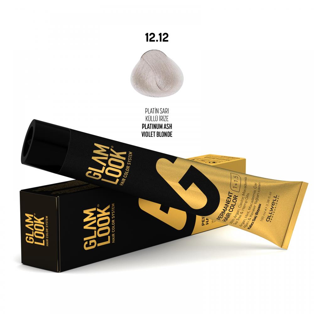 Glamlook Kalıcı Saç Boyası 100 ml Platin Sarı Küllü İrize 12.12