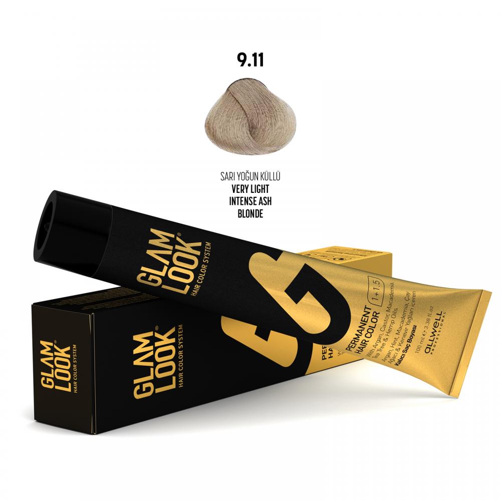 Glamlook Kalıcı Saç Boyası 100 Ml  Sarı Yoğun Küllü 9.11
