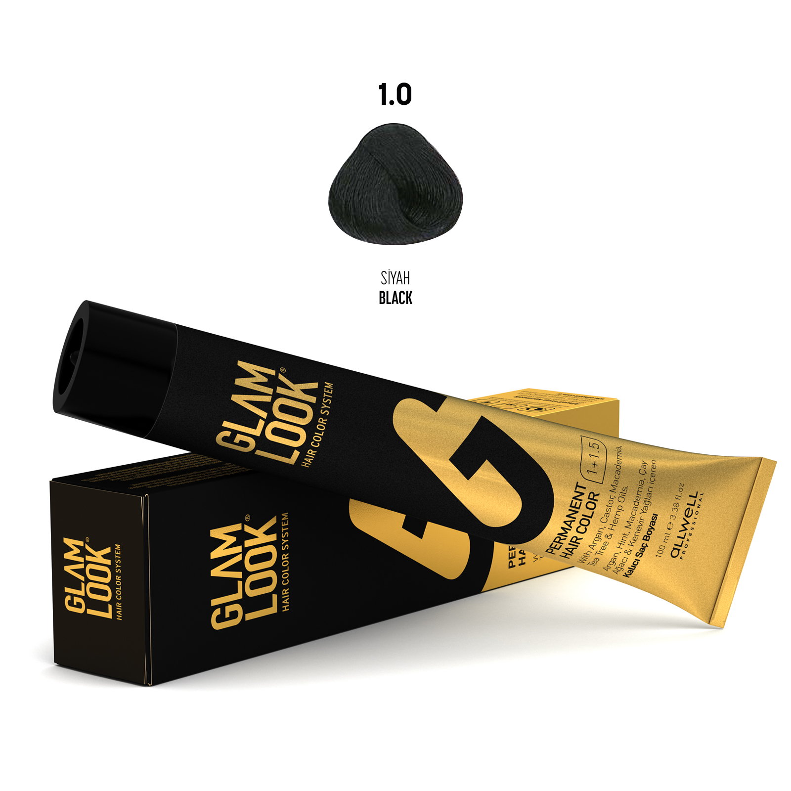 Glamlook Kalıcı Saç Boyası 100 ml  Siyah 1.0