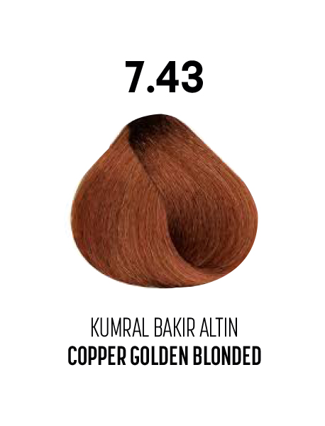 Glamlook Kalıcı Saç Boyası 50 ml 7.43 Kumral Bakır Altın Copper Golden Blonde