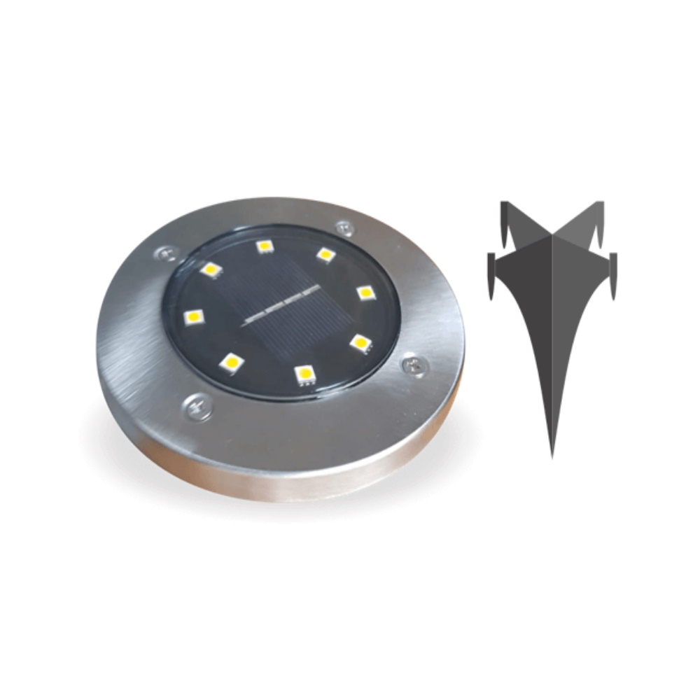 Helios 88-8008 Solar 8 Ledli Sıva Altı Aydınlatma 3W 180Lm IP65 Beyaz Günışığı Yeşil