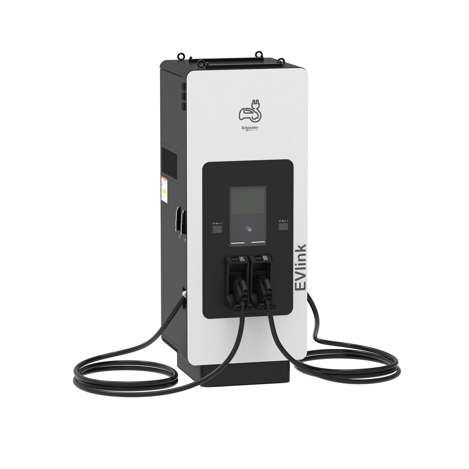 Hızlı şarj istasyonu, EVlink Pro DC, 120kW, CCS2 + CCS2 konnektörleri, kablo yönetimi olmayan 7 m kablo