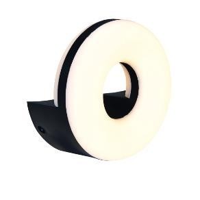 Horoz 076-099-0010 Donut 10 Watt Siyah Dış Mekan LED Aplik - Plastik Kasa - Ilık Beyaz (3000K)