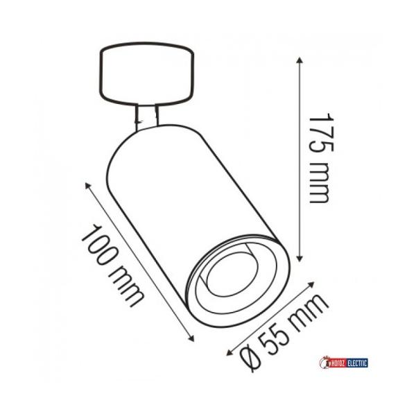 Horoz 116-001-001 30W Lozan GU10 Duylu Sıva Üstü Spot Lozan