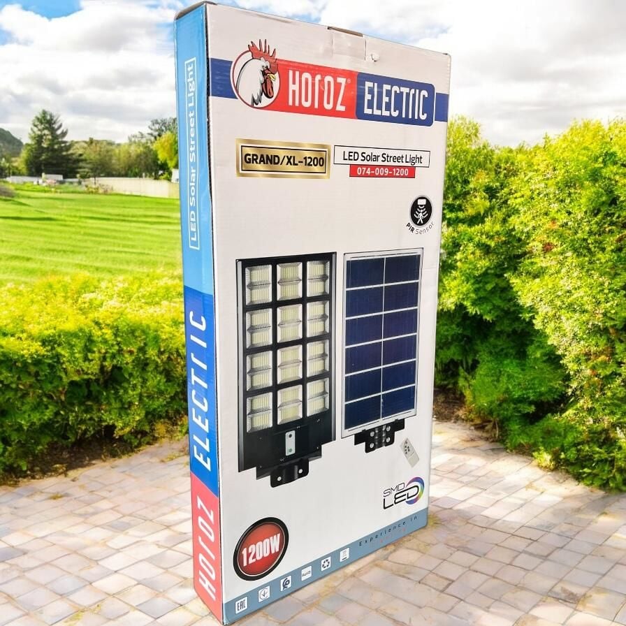 Horoz Grand XL 1200 074-009-1200 1200W Beyaz Işık Led Solar Sokak Armatürü
