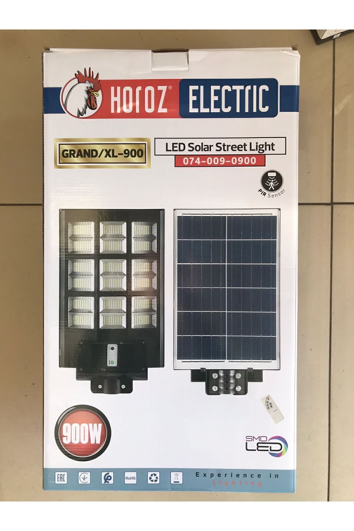 Horoz Grand XL 900 074-009-0900 900W Beyaz Işık Led Solar Sokak Armatürü