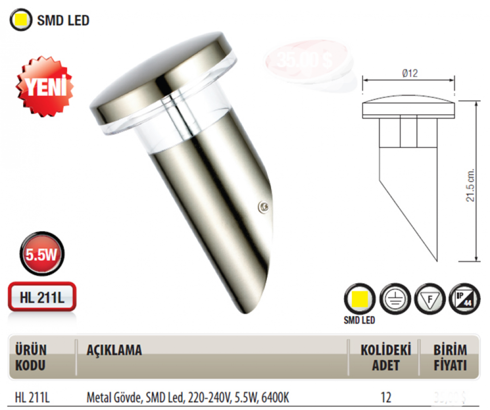 Horoz Mimoza2 Hl211l Bahçe Aydınlatması
