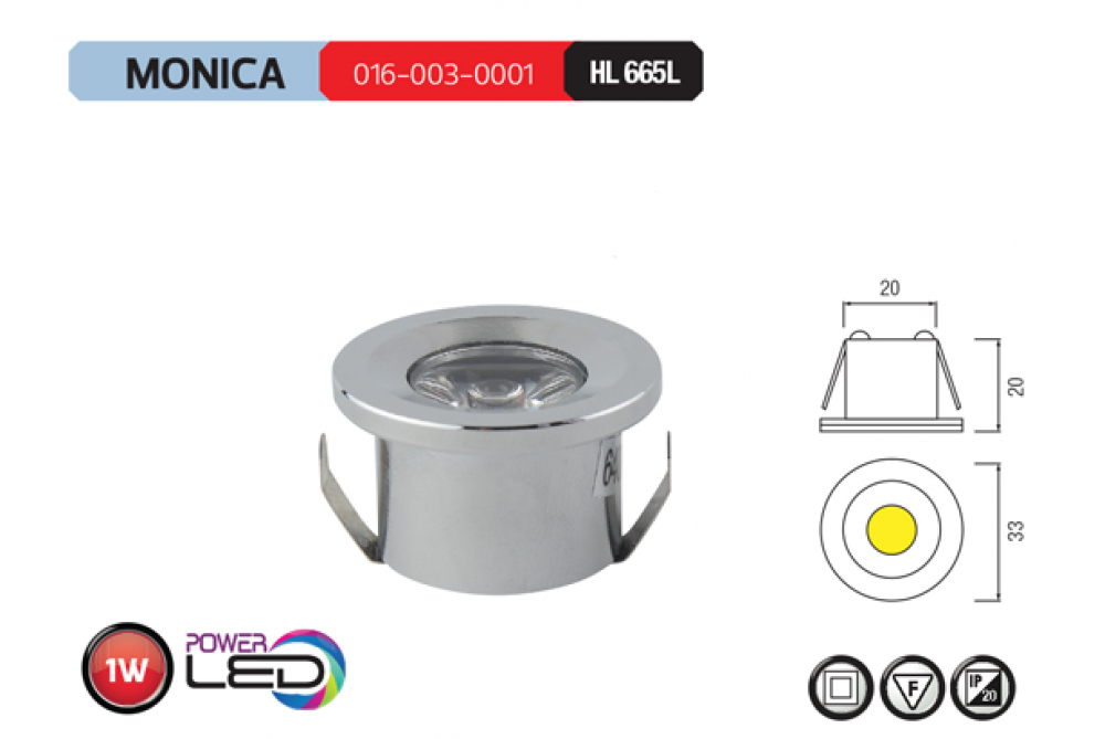 Horoz Monica Led Armatür 1W 4200K