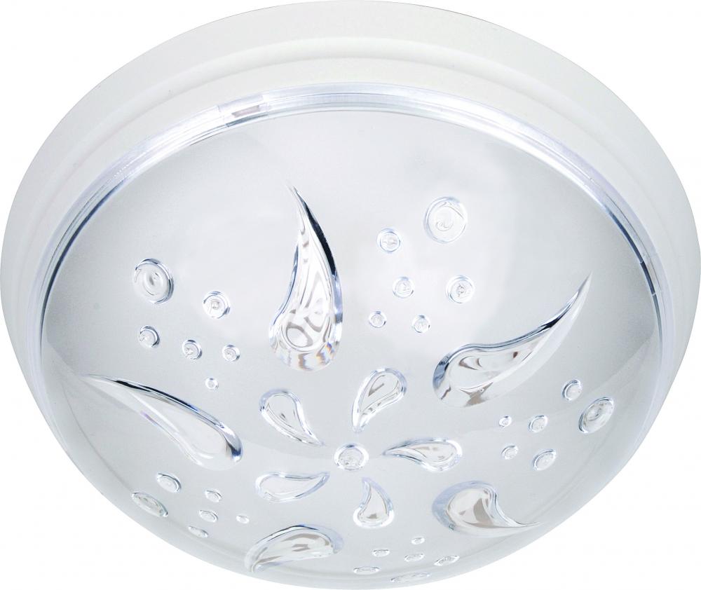 Horoz Rüzgar Gülü Desenli Beyaz Ufo Armatür Tek Duylu Plastik