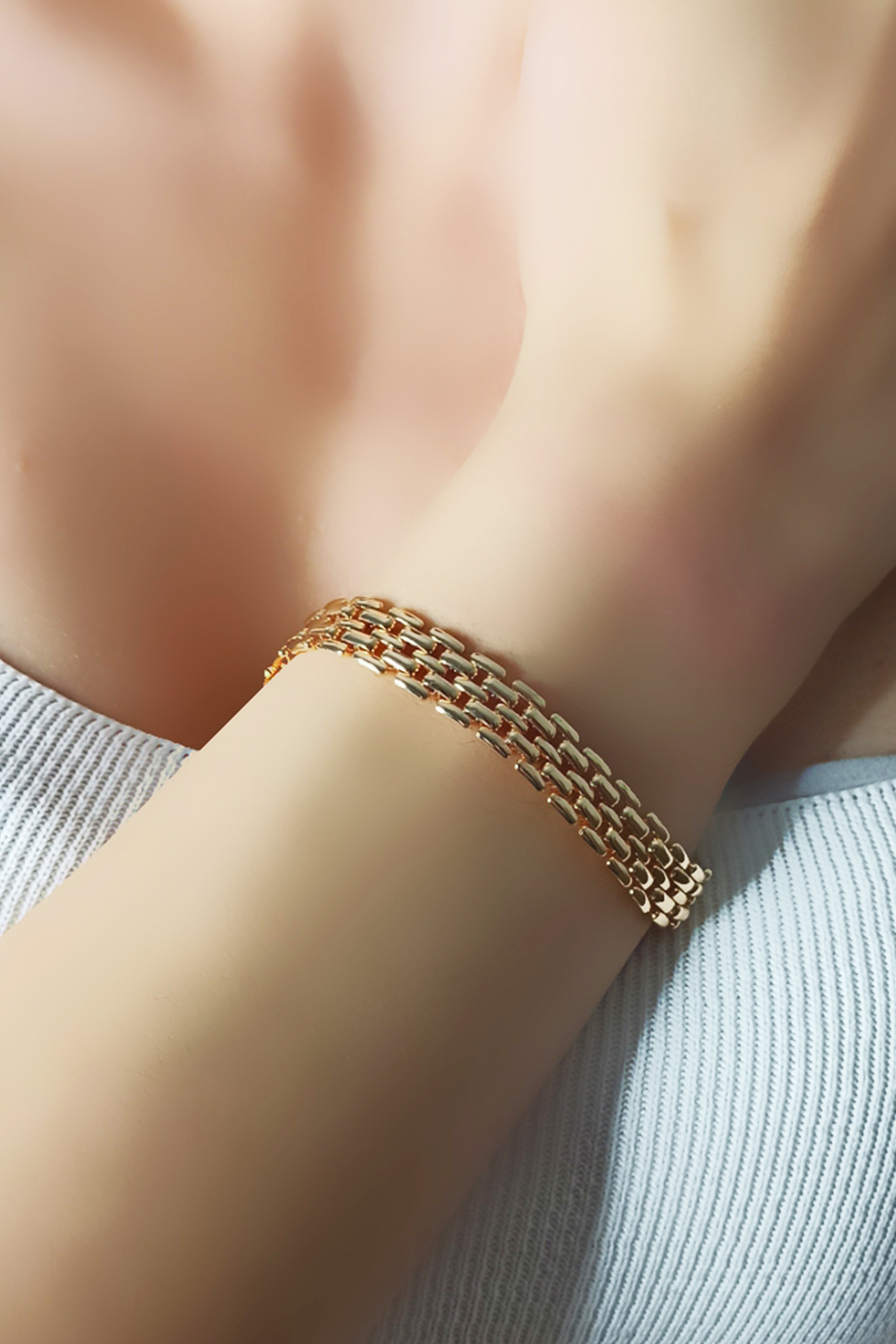 Kadın Gold Üç Boyutlu Bileklik