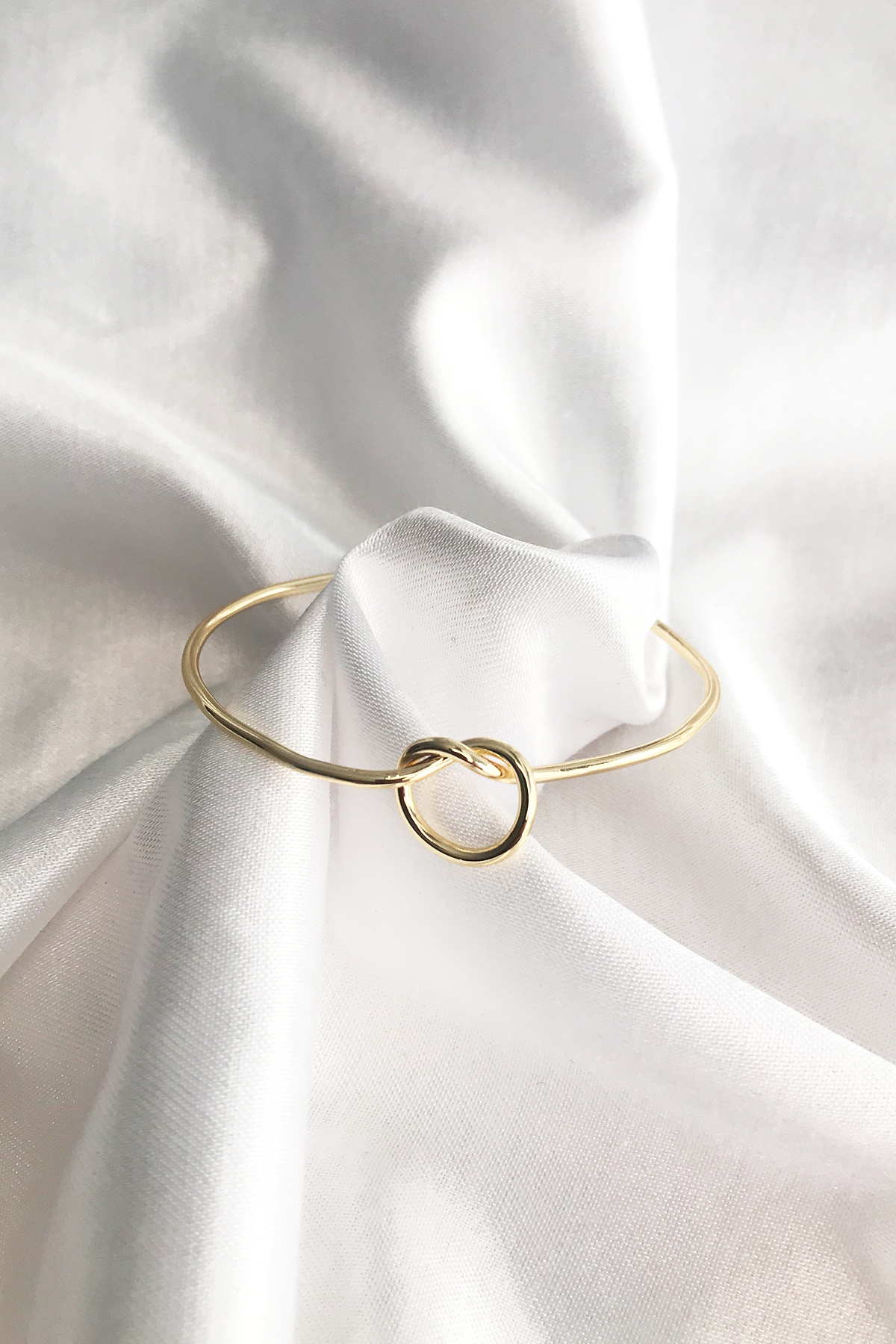 Kadın Özel Seri Lüks Gold Iki Toplu Düğüm Ince Bileklik