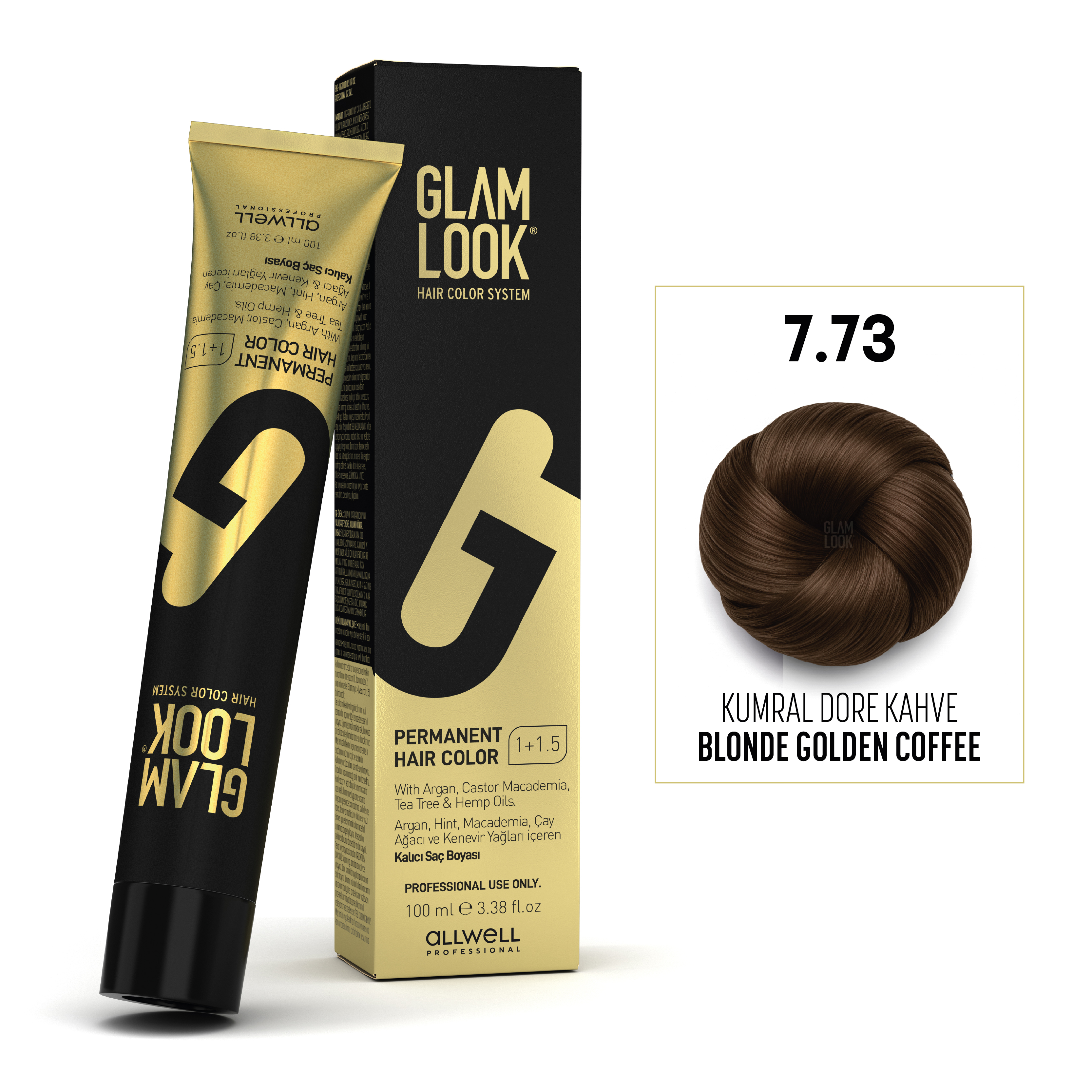 Kalıcı Saç Boyası  100 ML \ Kumral Dore Kahve 7.73