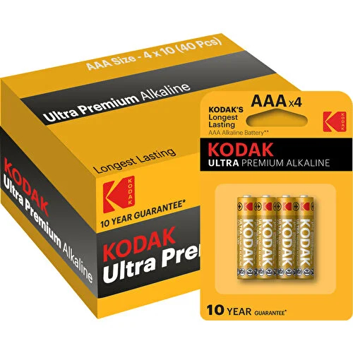 Kodak 40 Adet Ultra Premium Alkalin İnce Pil
