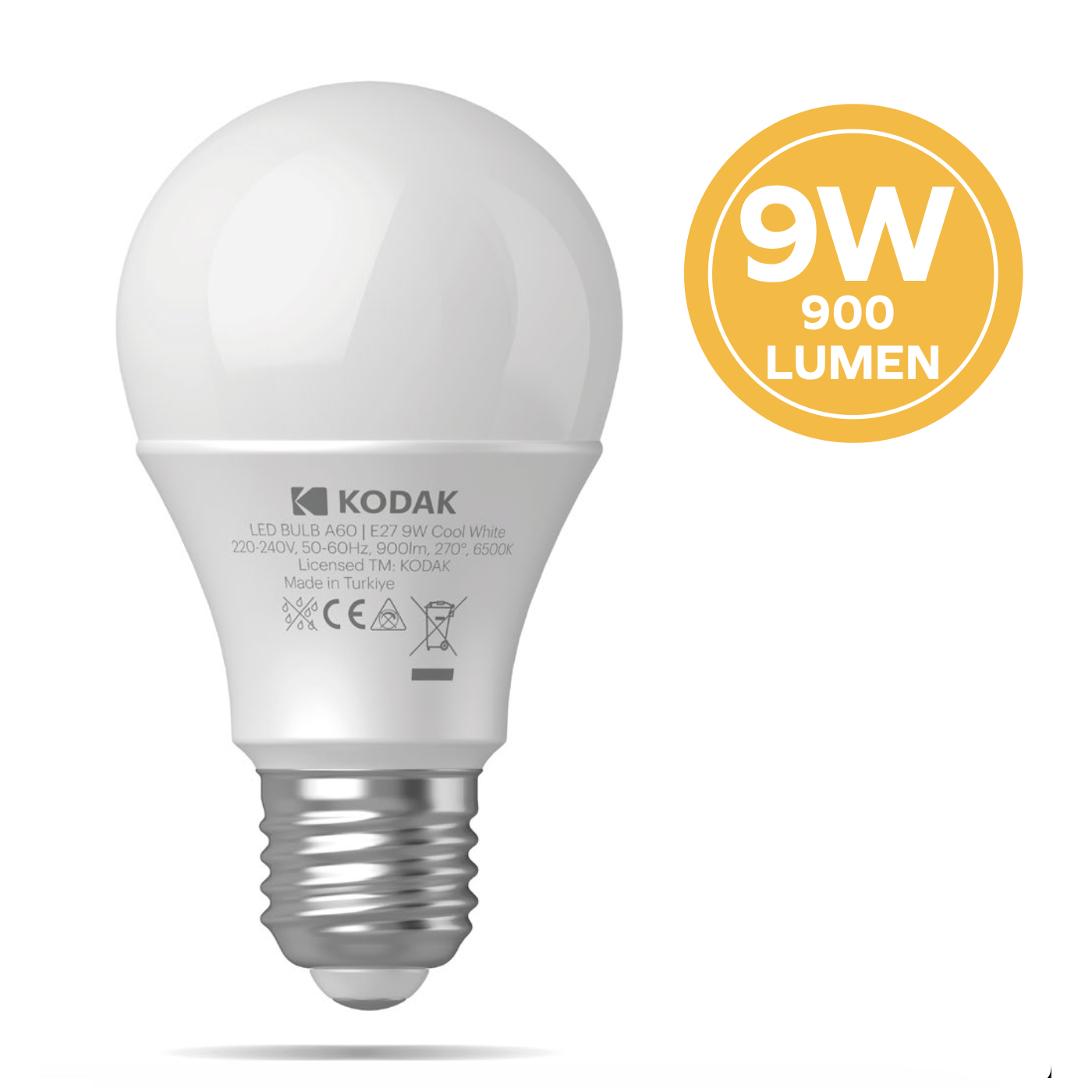 Kodak 9W A60-E27 900 Lümen Led Ampul Beyaz Işık
