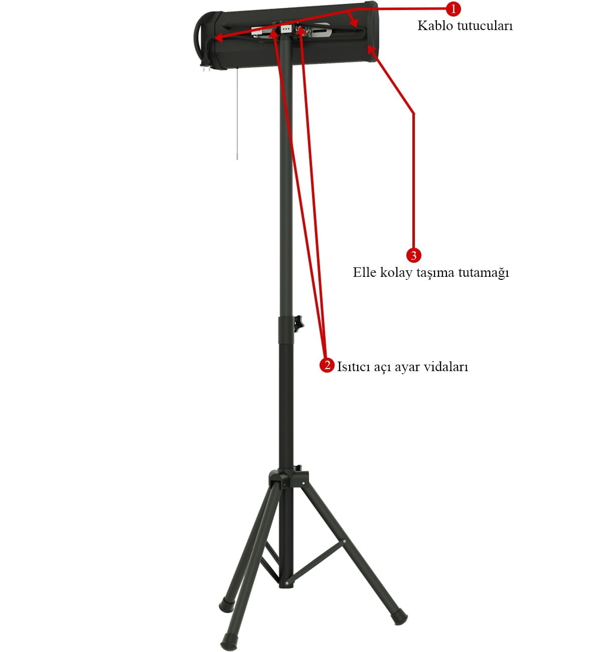 MirKraft Essby Tripod Quartz Isıtıcı