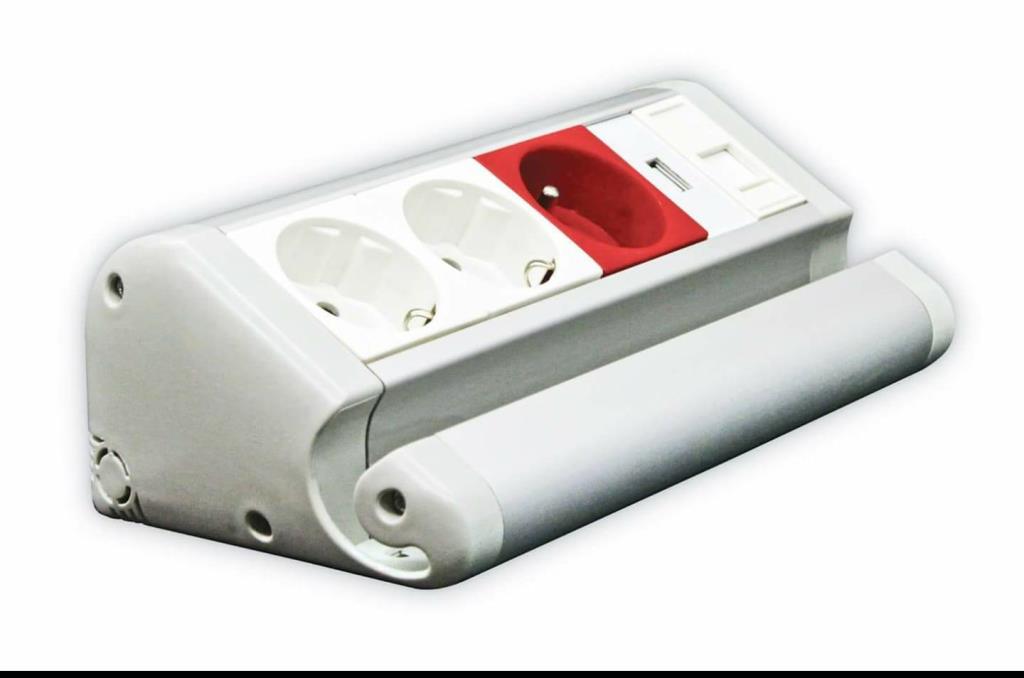 NE-AD Alüminyum 12 Modül Tezgah Altı Priz Kutusu (Boş Kutu Fiyatıdır)