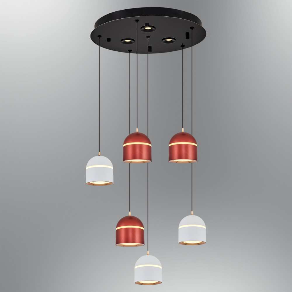 Özcan 2808-6A-0104 Domm 6'lı Mix Sarkıt Beyaz-Kahve Mix