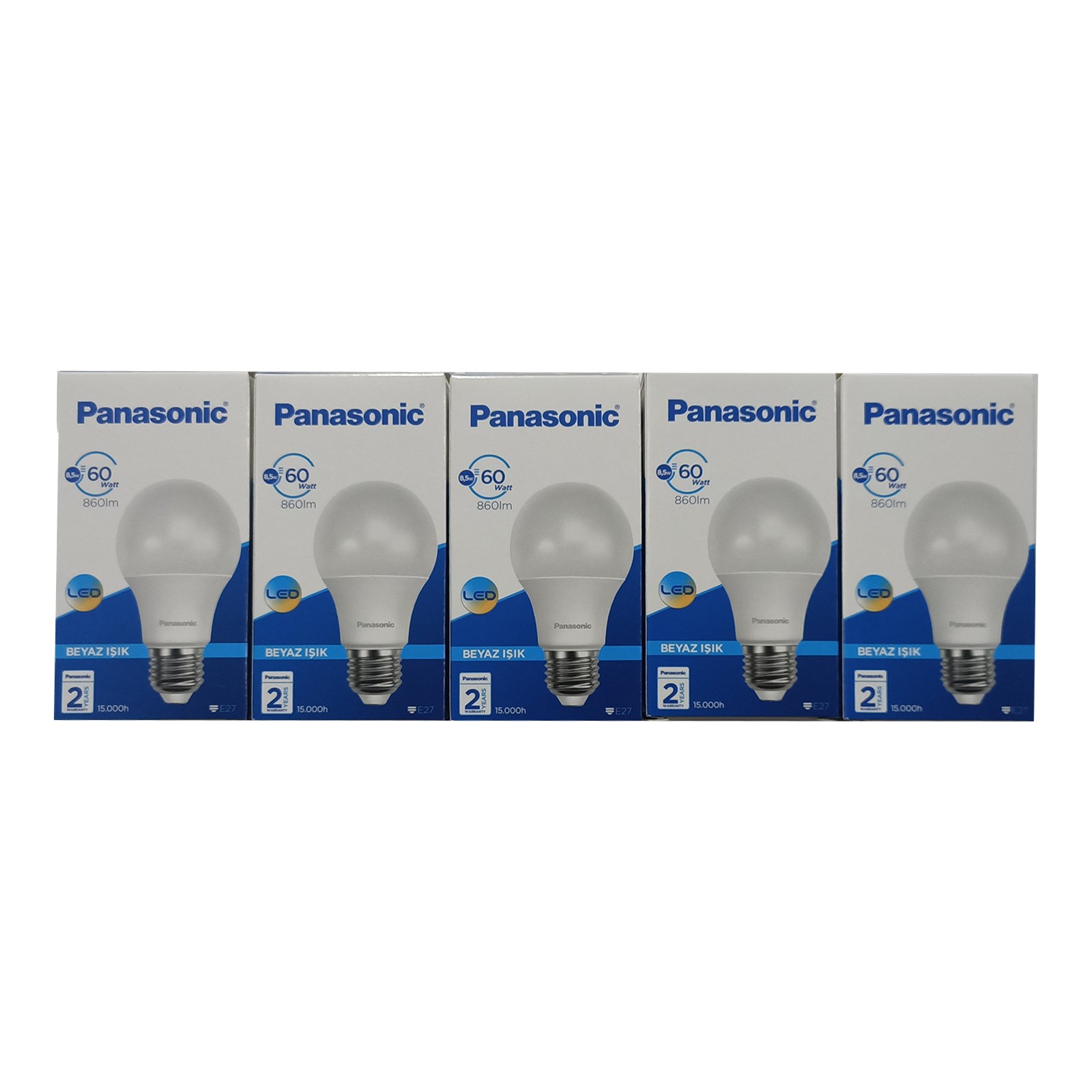 Panasonic 8.5W Led Ampul Beyaz Işık Beşli Paket