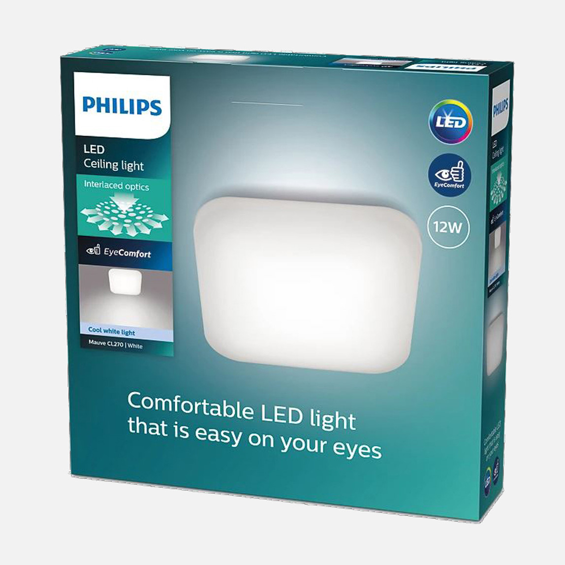 Philips Mauve CL270 Kare 12W Ilık Beyaz Işık (4000K)