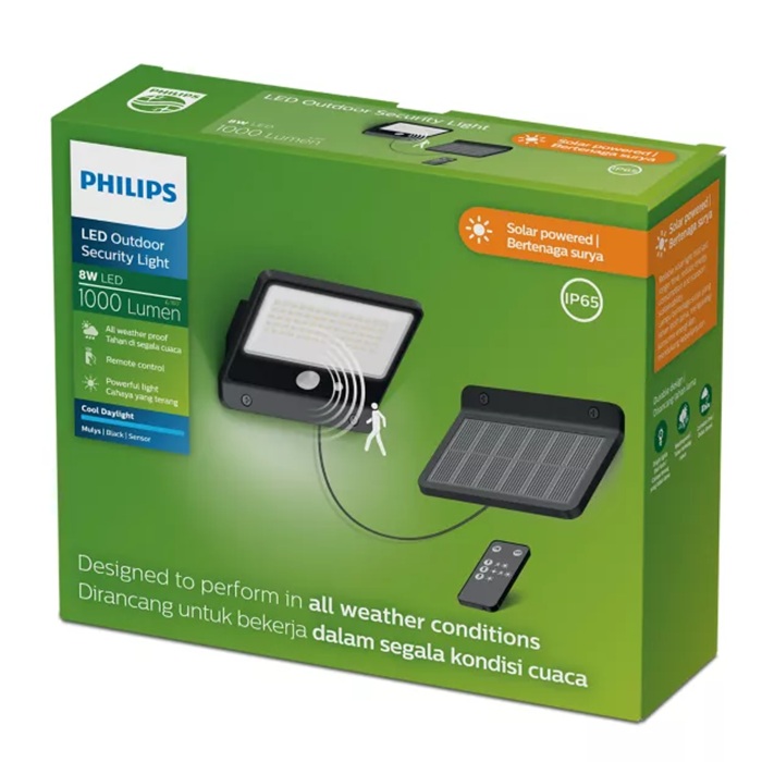 Philips MULYS 8W Solar Duvar Lambalası (Ayrı Solar Panelli)