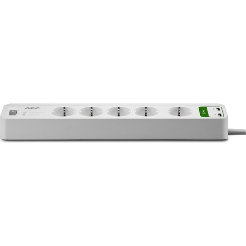 Schneider Electric APC Beşli Akım Korumalı Priz ve 2 USB Girişi 5V-2.4A PM5U-GR