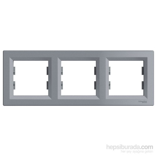 Schneider Electric Asfora Plus Üçlü Çerçeve Çelik