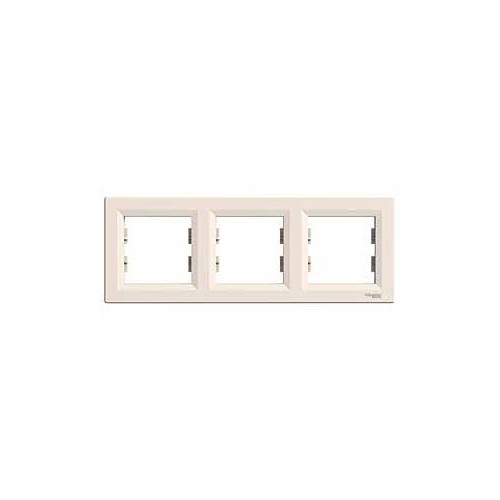 Schneider Electric Asfora Üçlü Yatay Cerceve Krem Çerçeveli