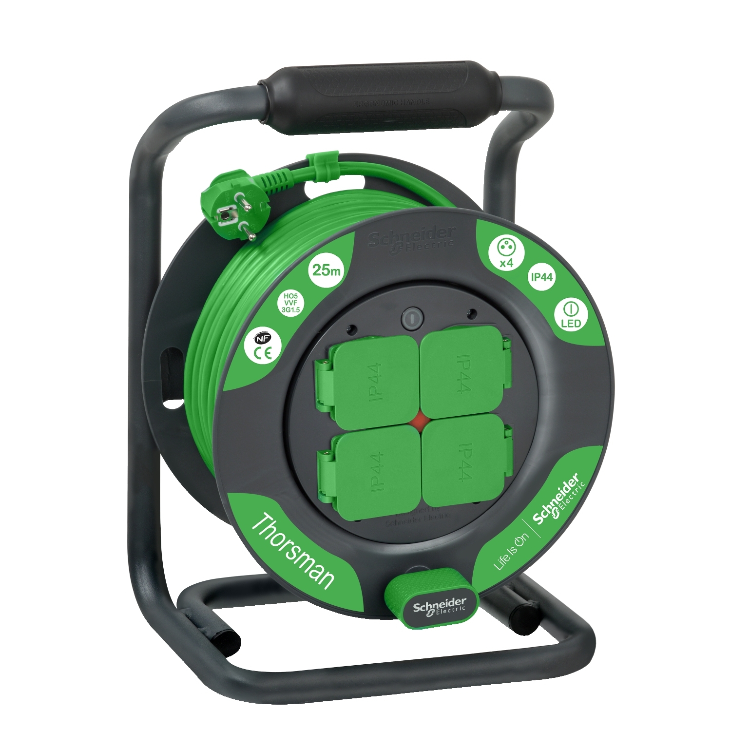 Schneider Electric IMT33145 Klasik Kablo Makarası 25m IP44 HO5 3G1.5 Kablo Topraksız