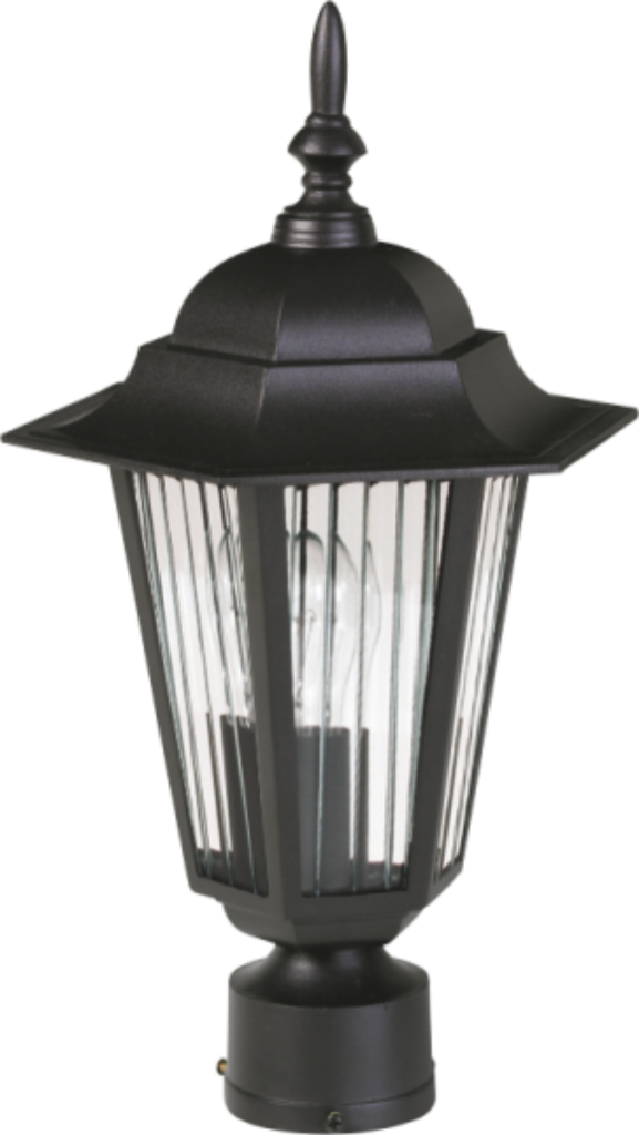 Sensa 6006D Klasik Altıgen Alüminyum Enjeksiyon Döküm Direk Üstü Fener Siyah