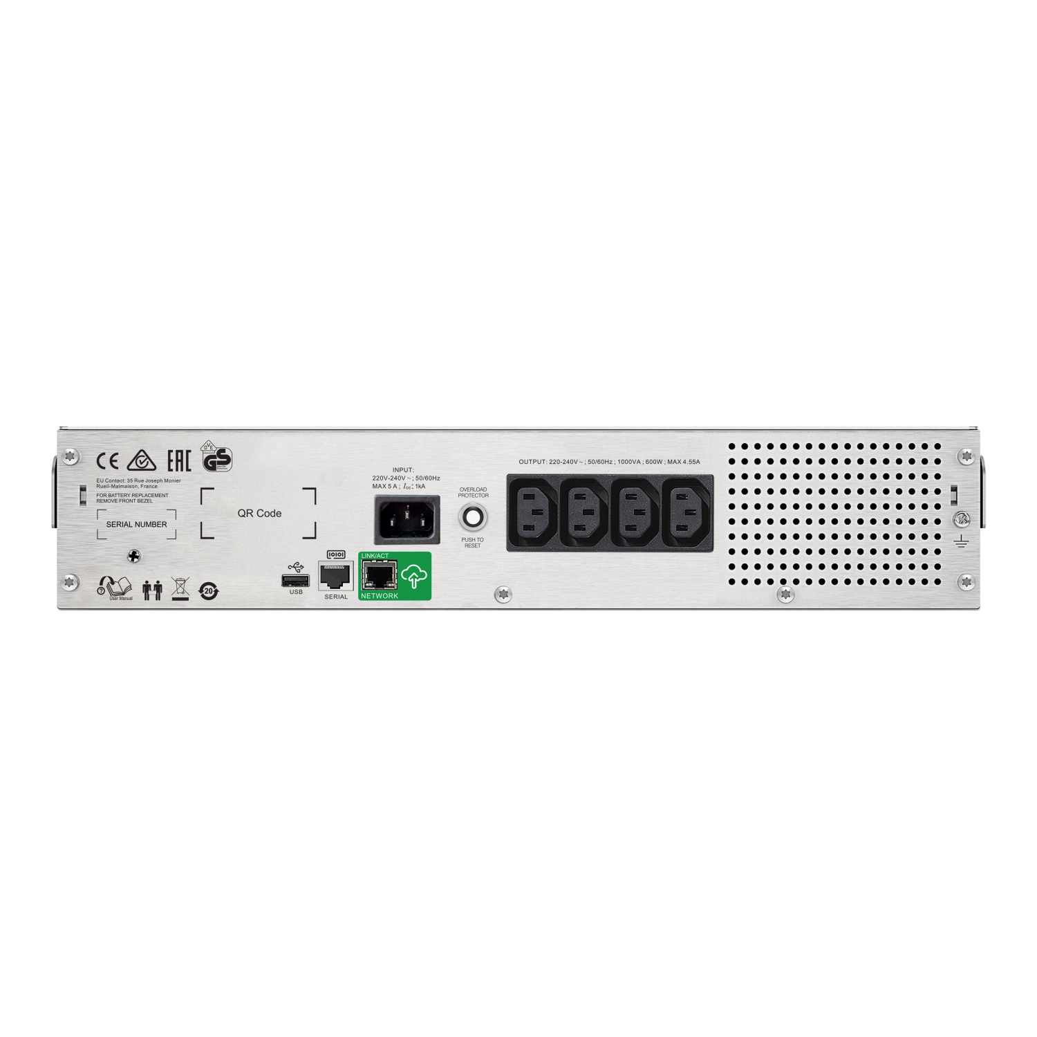 SmartConnect Özellikli APC Smart-UPS C 1000 VA LCD RM 2U 230 V