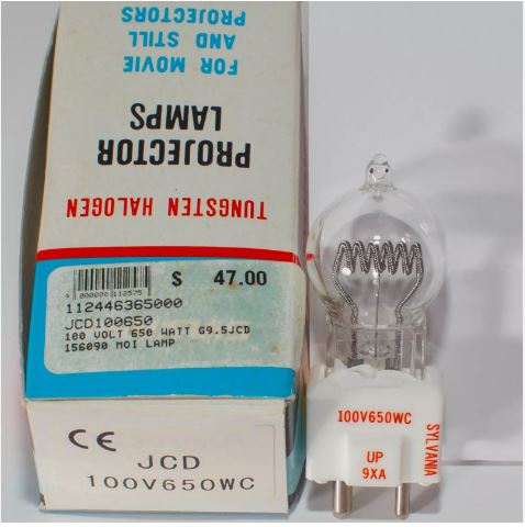Sylvania JCD 100v 650W 100Volt 650Watt C G9.5 Projector Modeling Bulb Lamp