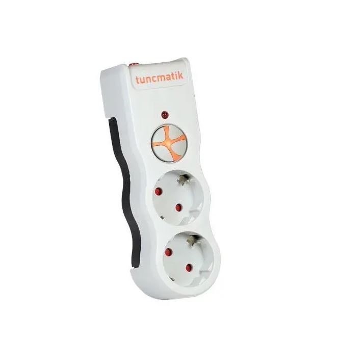 Tunçmatik Powersurge 2 1050 Joule Beyaz TSK19021 İkili Akım Korumalı Priz