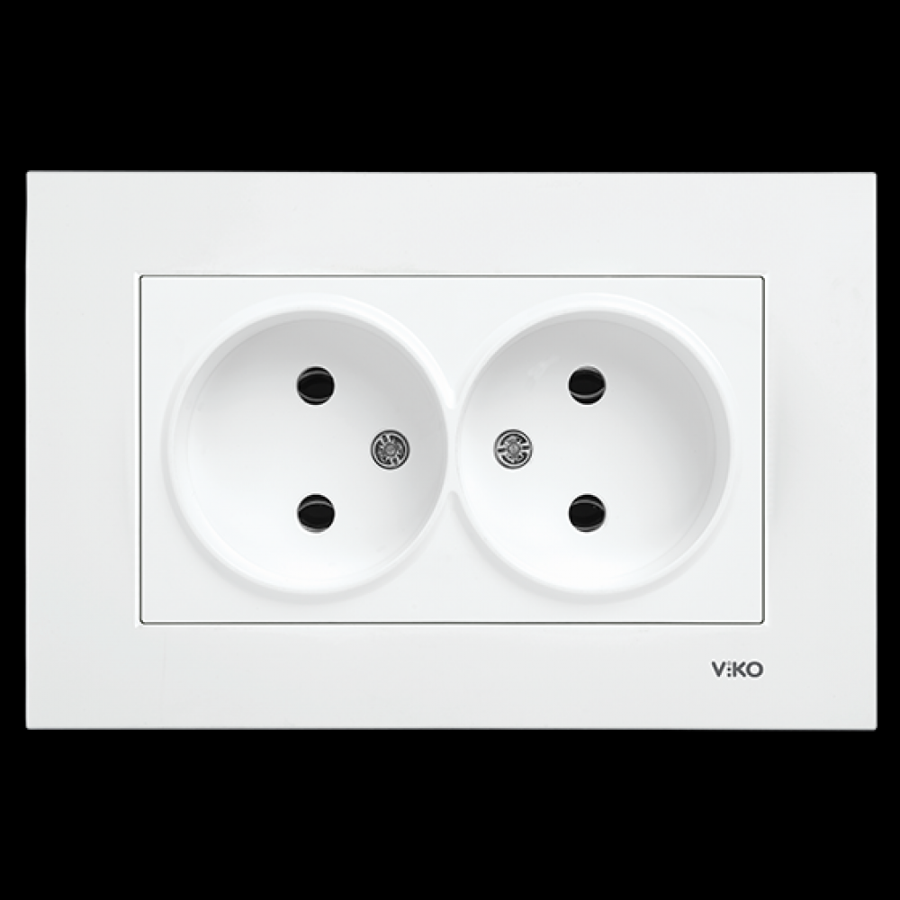 Viko Marka Karre Model İkili Priz (Topraksız) Çerçeve Dahil