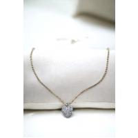 Kadın Zirkon Taşlı Gold Zincir Gümüş Renk Çelik Kalp Şık Kolye