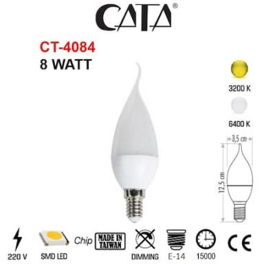 CATA CT-4084 8 Watt Kıvrık Mum Buji Led Ampul