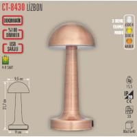 CATA CT-8430 Lizbon Şarjlı Masa Lambası