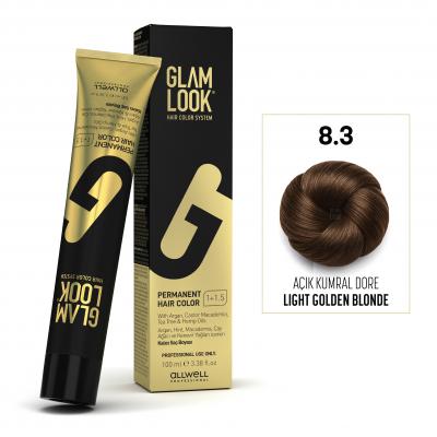 Glamlook Kalıcı Saç Boyası 100 Ml  Açık Kumral Dore 8.3