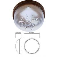 Horoz Rüzgar Gülü Desenli Ceviz Renkli Glop Armatür