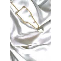 Kadın Gold Zincir Büyük Gümüş Renk Dolgun Kalp Yeni Tasarım Kolye