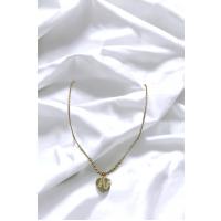 Kadın Gold Zirkon Taşlı Kalp Üstüne N Harfli Çift Katman Kolye 006