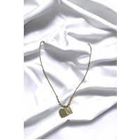 Kadın Gold Zirkon Taşlı Kalp Üstüne N Harfli Çift Katman Kolye 006