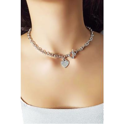 Kadın Tiffany & Co. Newyork Kilit Gümüş Renk Kolye