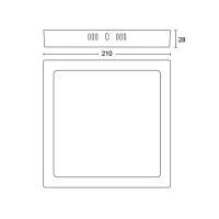 Philips Magneos 12W Kare Tavan Lambası